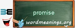 WordMeaning blackboard for promise